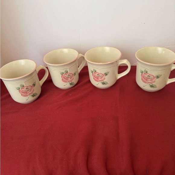RARE Gibson Country Rose Large Mug 14 Ounces Set of 4 Dishwasher+Microwave Safe - Picture 5 of 9